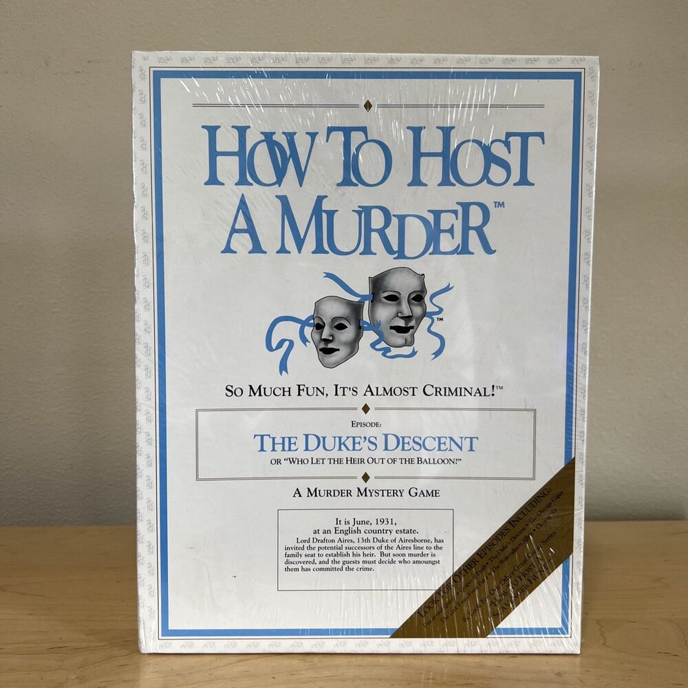 New Sealed How To Host A Murder Dinner Party Game The Duke's Descent No. 86